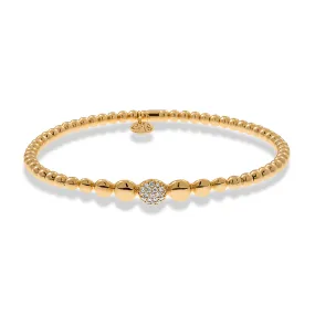 0.10ctw, 18K Pink Gold Tresore Stretch Bracelet