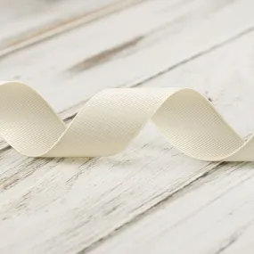 25mm Grosgrain Ribbon - Bridal White