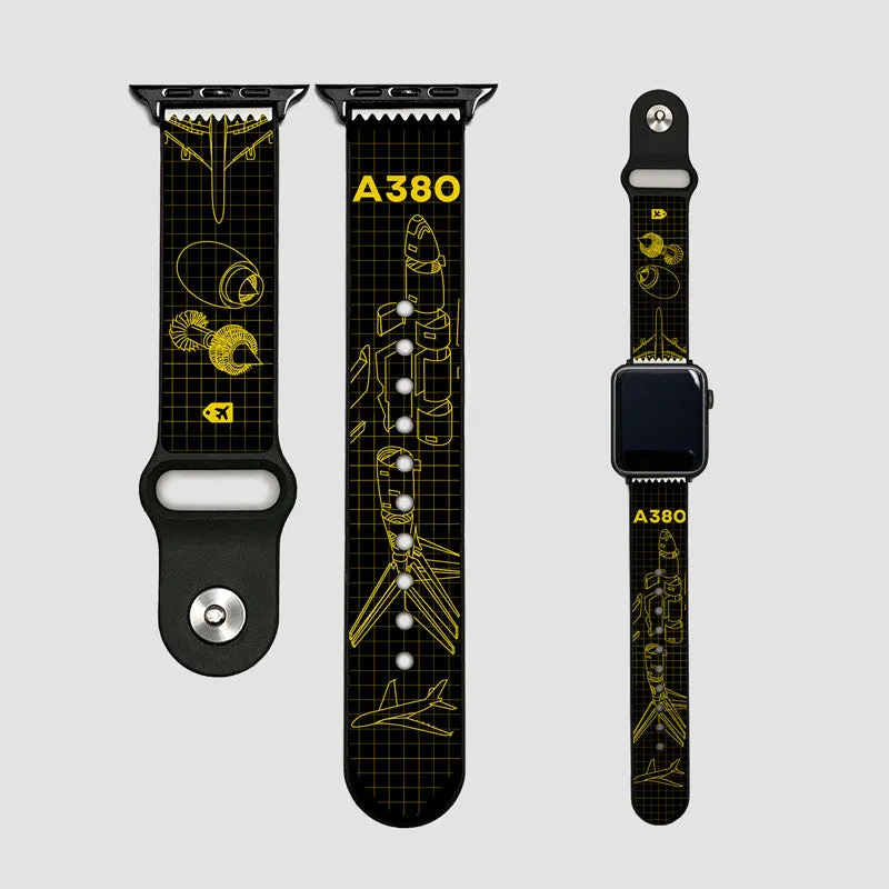 Premium A380 Blueprint-Inspired Apple Watch Band for an Elegant Touch