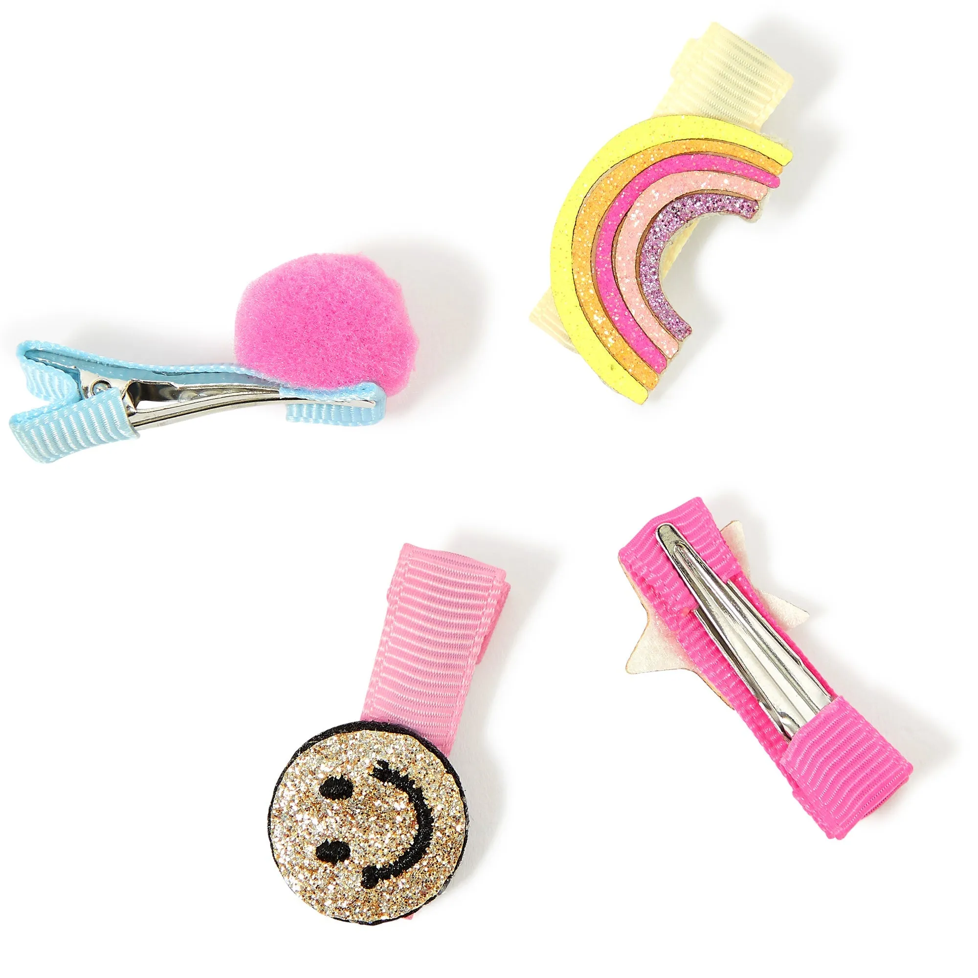 Accessorize London Girl's 4X Smiley Salon Clips