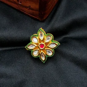 Adjustable Kundan Finger Ring