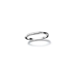 Bamboo Ring White Gold