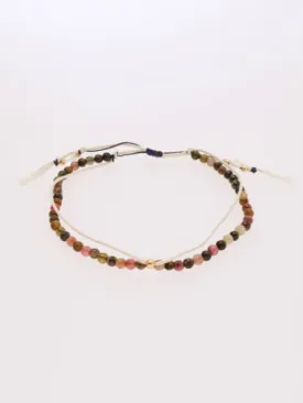 Birthstone Silk Braid Anklet- OCT