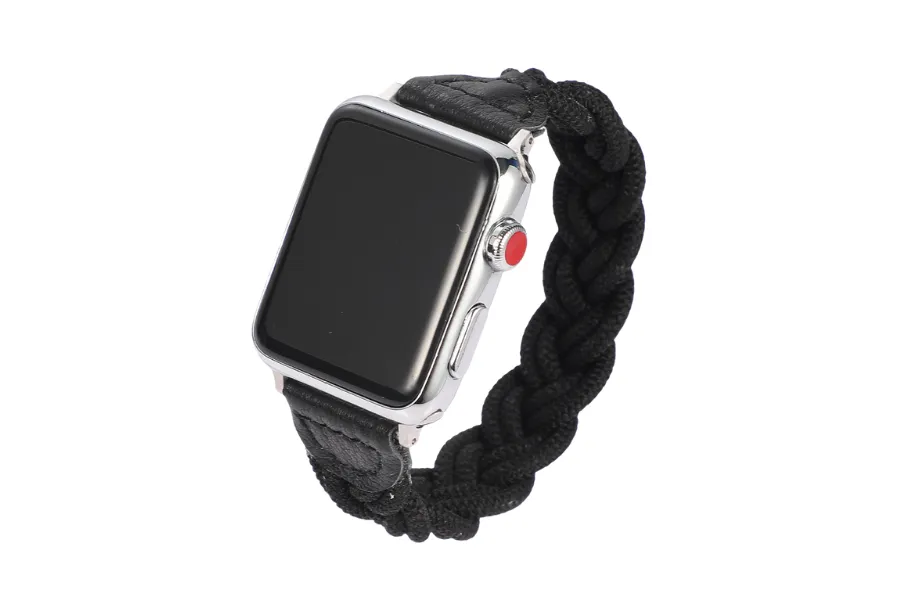 Black Braided Watch Band