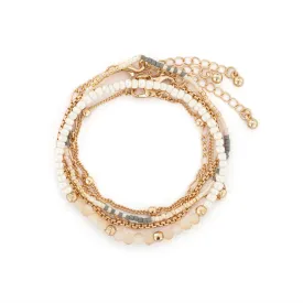 Bracelet Set of 5-Rose Cloud Gold