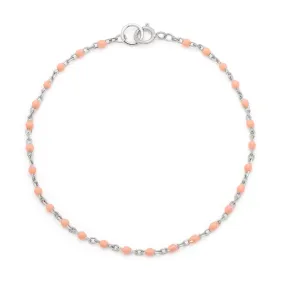 Candy Chain Anklet | Peach Fuzz & Silver