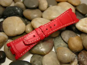 Capolavoro Red Alligator Leather Strap For Audemars Piguet Royal Oak Offshore