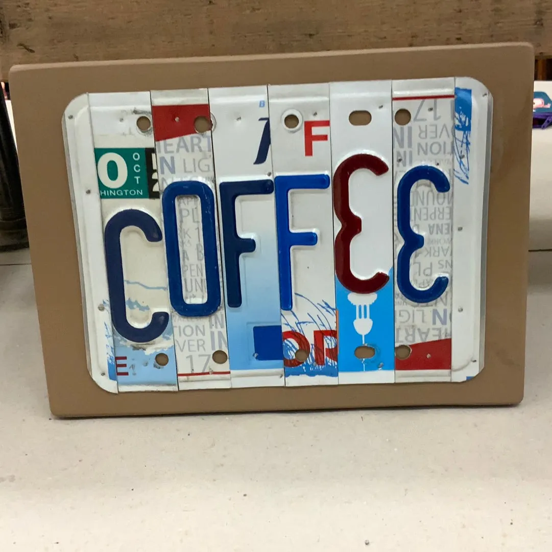 Coffee Metal Art TagOHIO