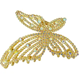 Crystal Queen Butterfly Hair Claw Clip (Goldtone)