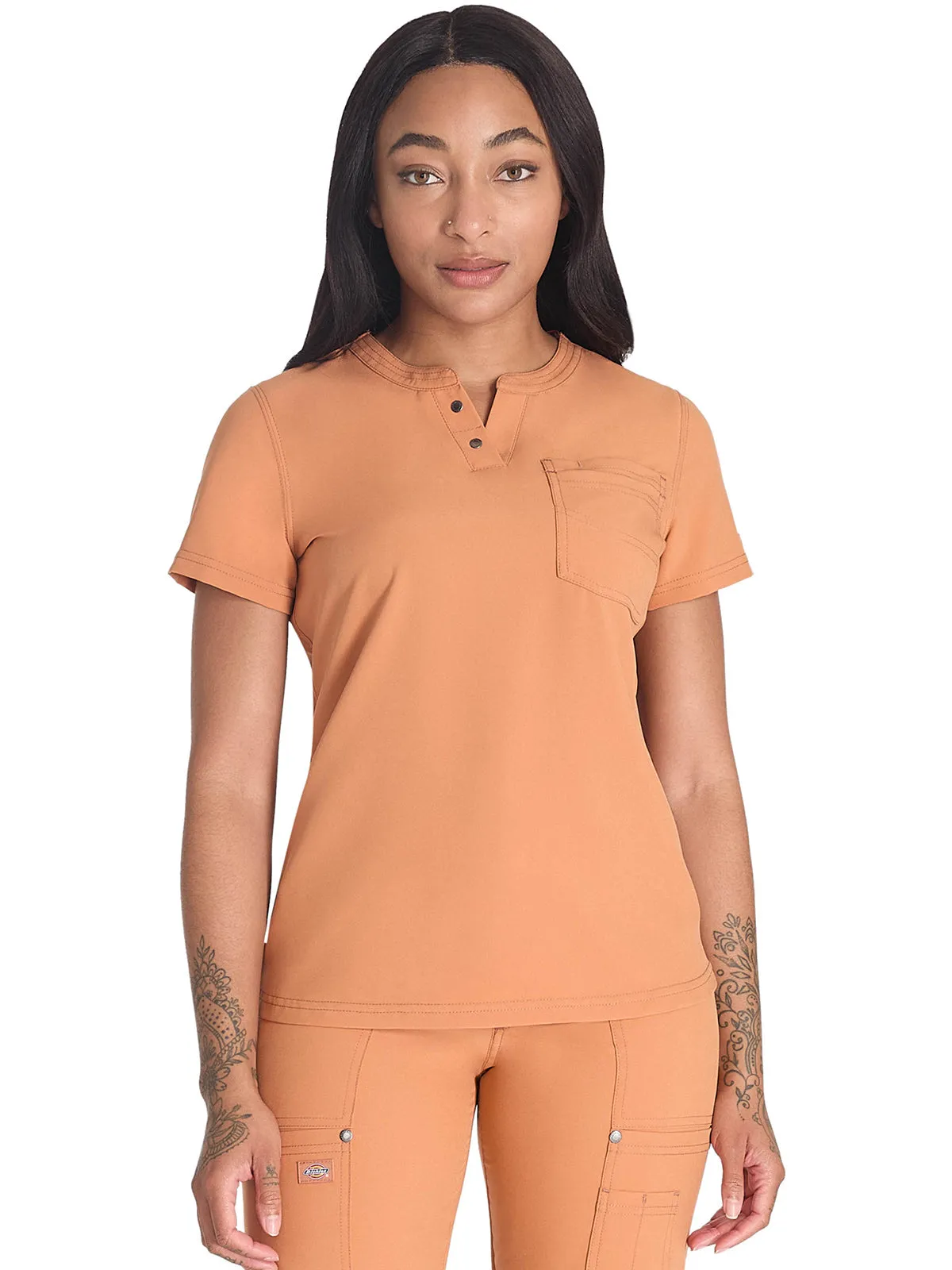 EDS Nxt - Women's Round Neck Henley Top