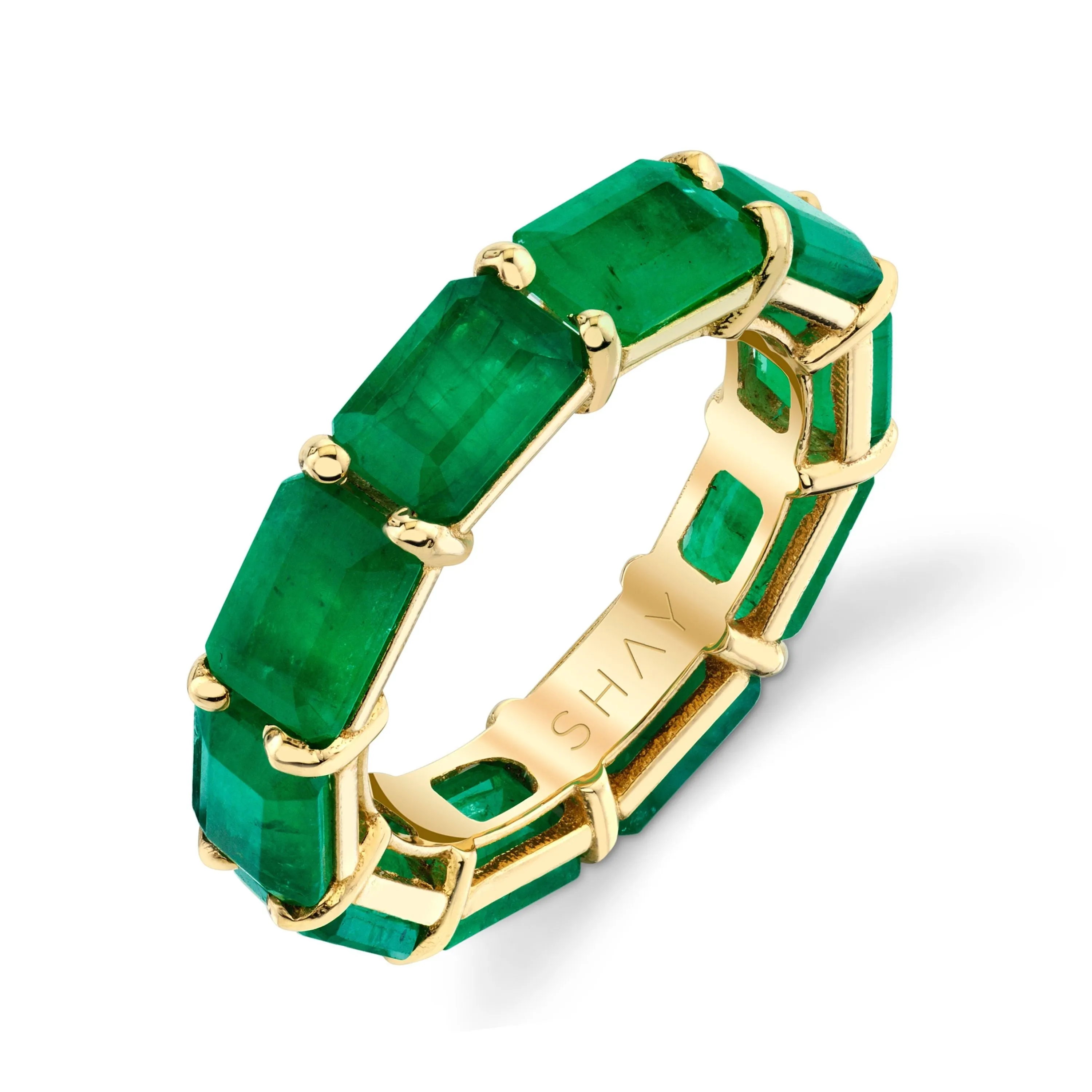 EMERALD EAST/WEST ETERNITY BAND