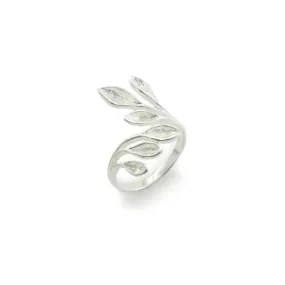 Flower Heart Branches Sterling Sliver Ring