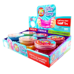 Fun Doh Glitter Slime - 6 Pieces Per Retail Ready Display 25034