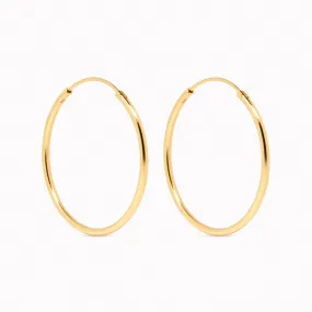 Gold Hoop Earrings 30mm - Rebecca