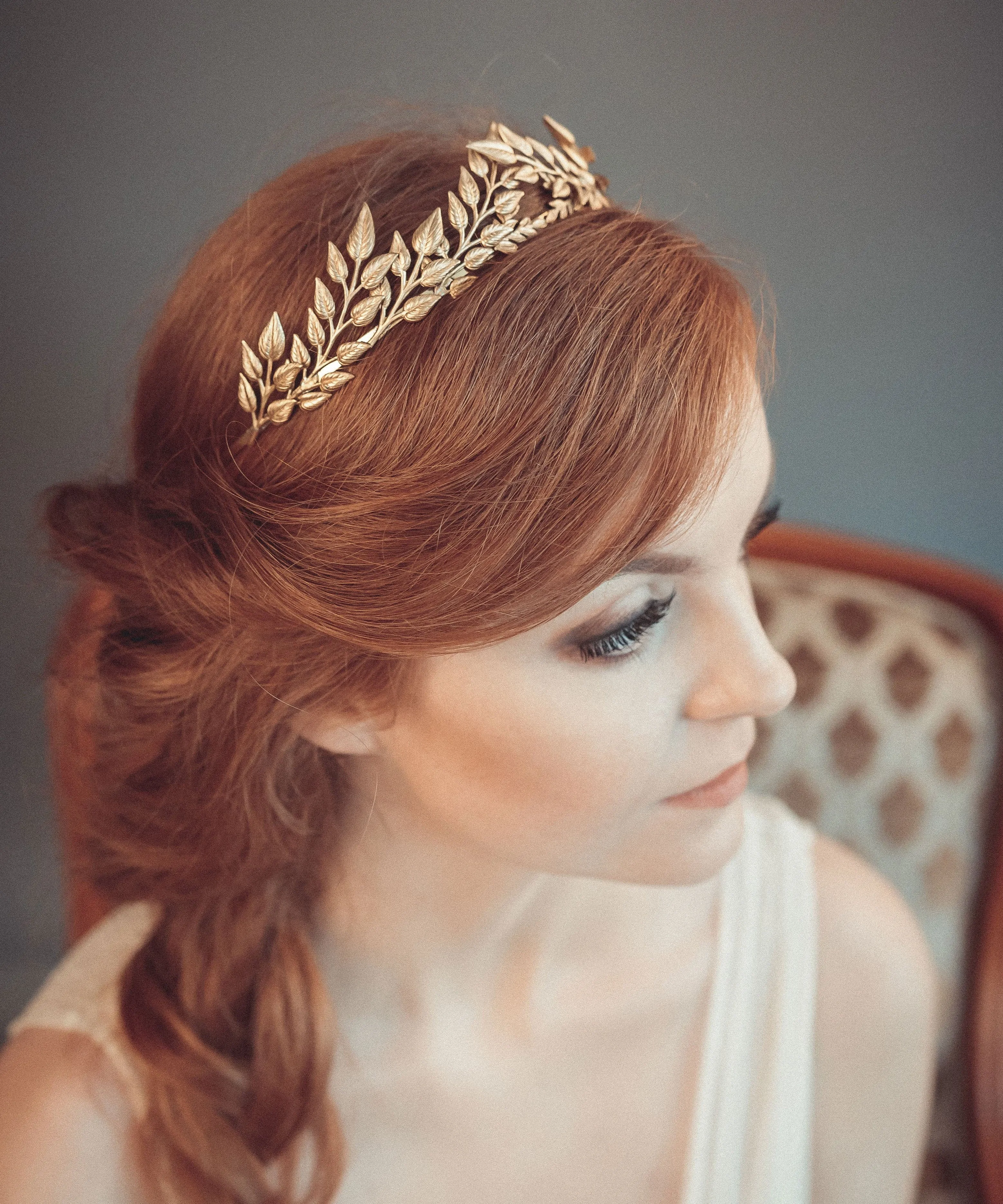 Gold leaf headband - DAPHNE