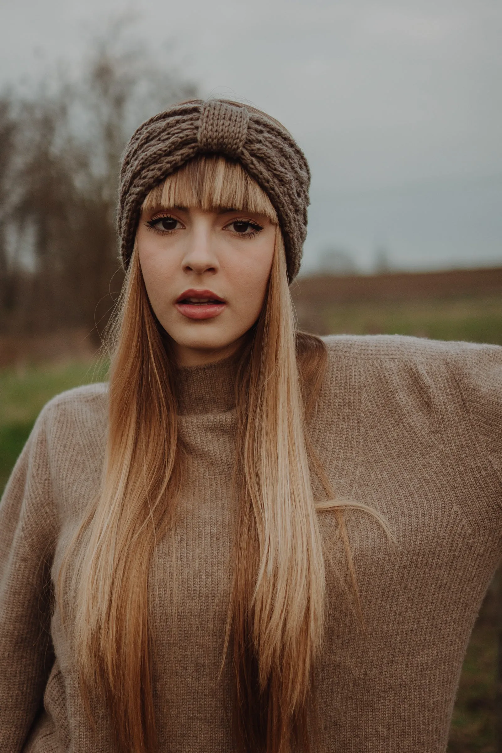 Handmade Vegan Headband - Taupe