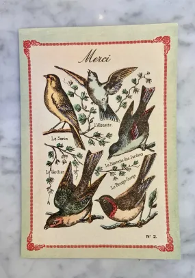 Merci Bird Card