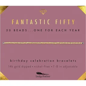 Milestone Birthday Bracelet - Fantastic Fifty