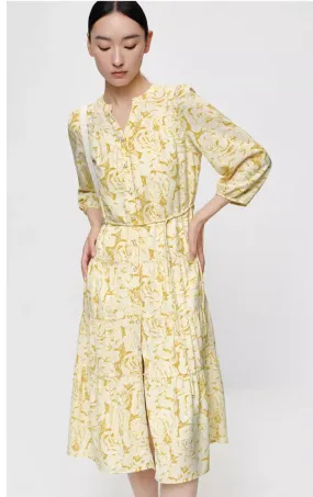 PRETTY YELLOW FLORAL DRESS