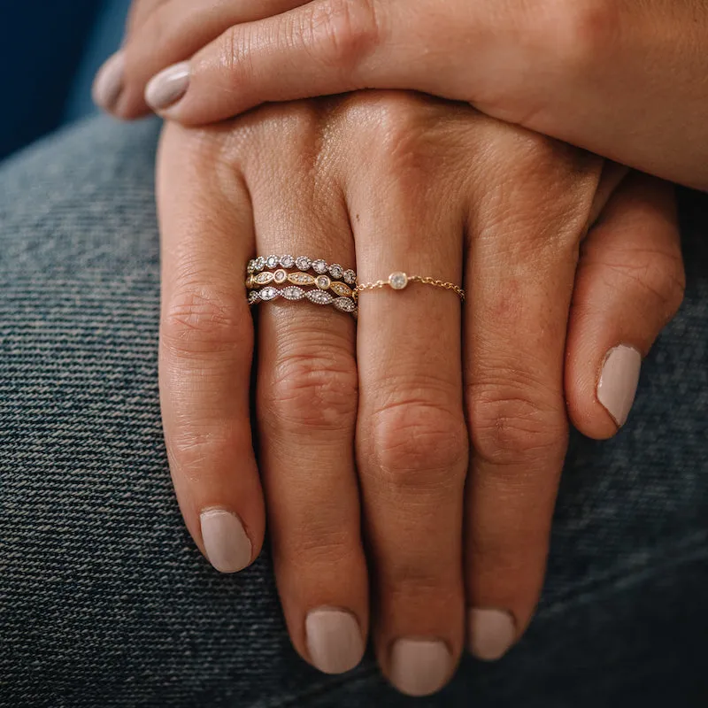 Round Diamond Bezel Eternity Band