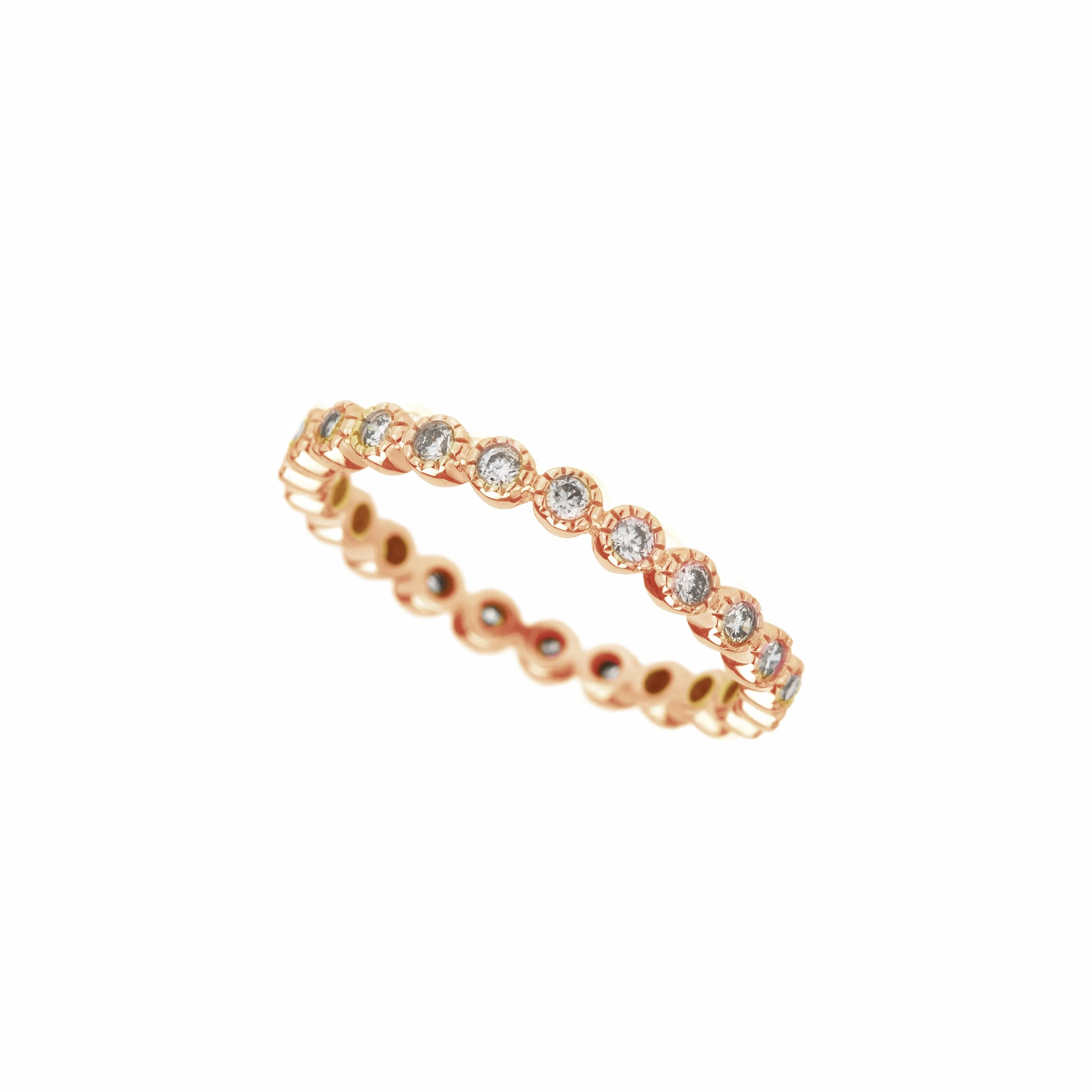 Round Diamond Bezel Eternity Band