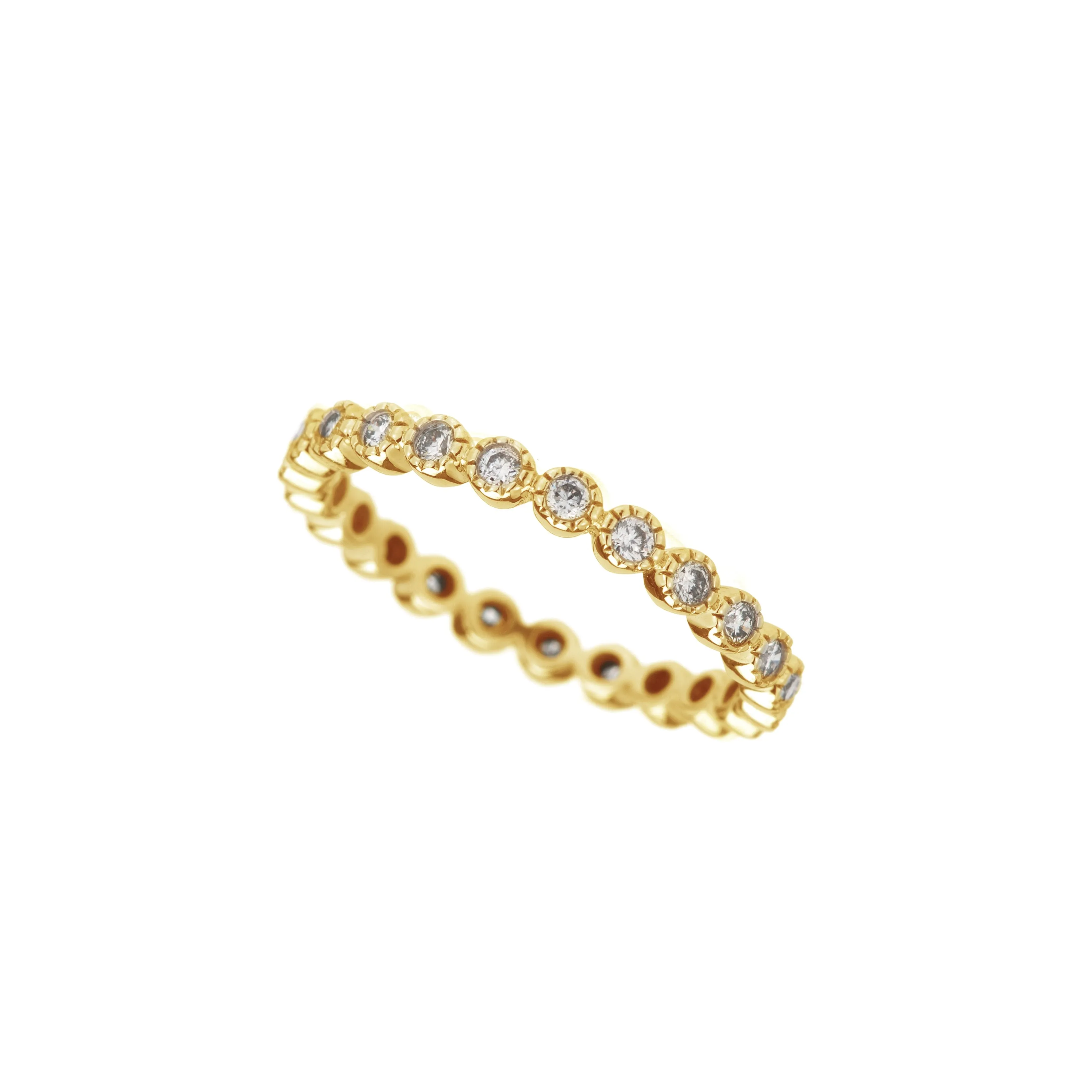 Round Diamond Bezel Eternity Band