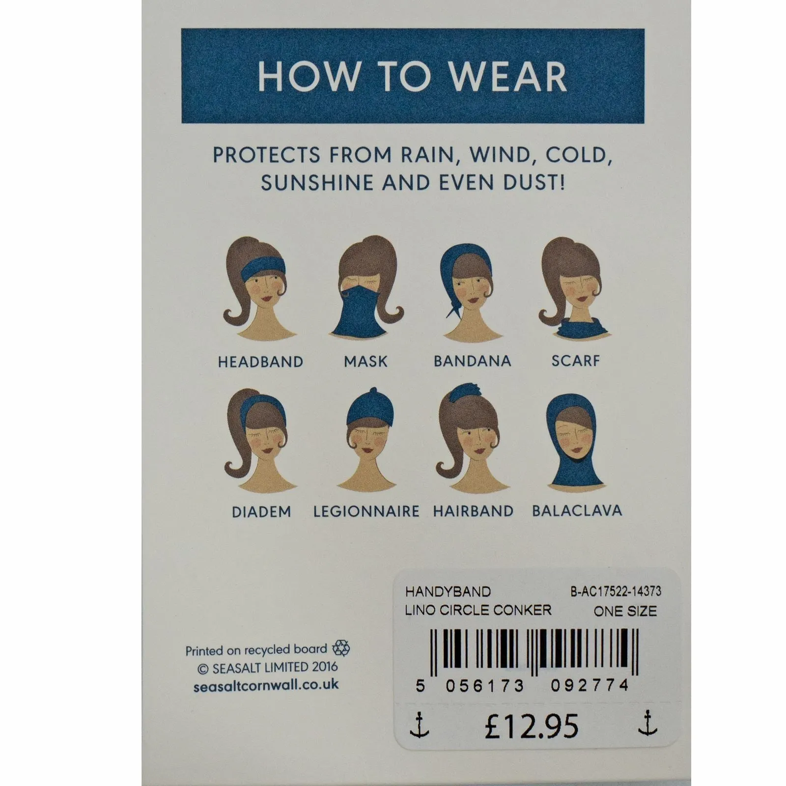 Seasalt Organic Cotton Jersey Stretch Snood Headband in 7 Colours