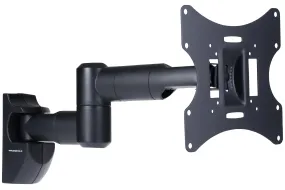 Swing Arm TV Wall Bracket 23" 24" 28"32" 37" 40" 42" 43" Tilt 20° VESA Max 200x200 Dual Pivot Black