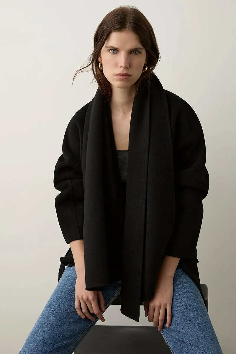 THE LONG CASHMERE SCARF - BLACK